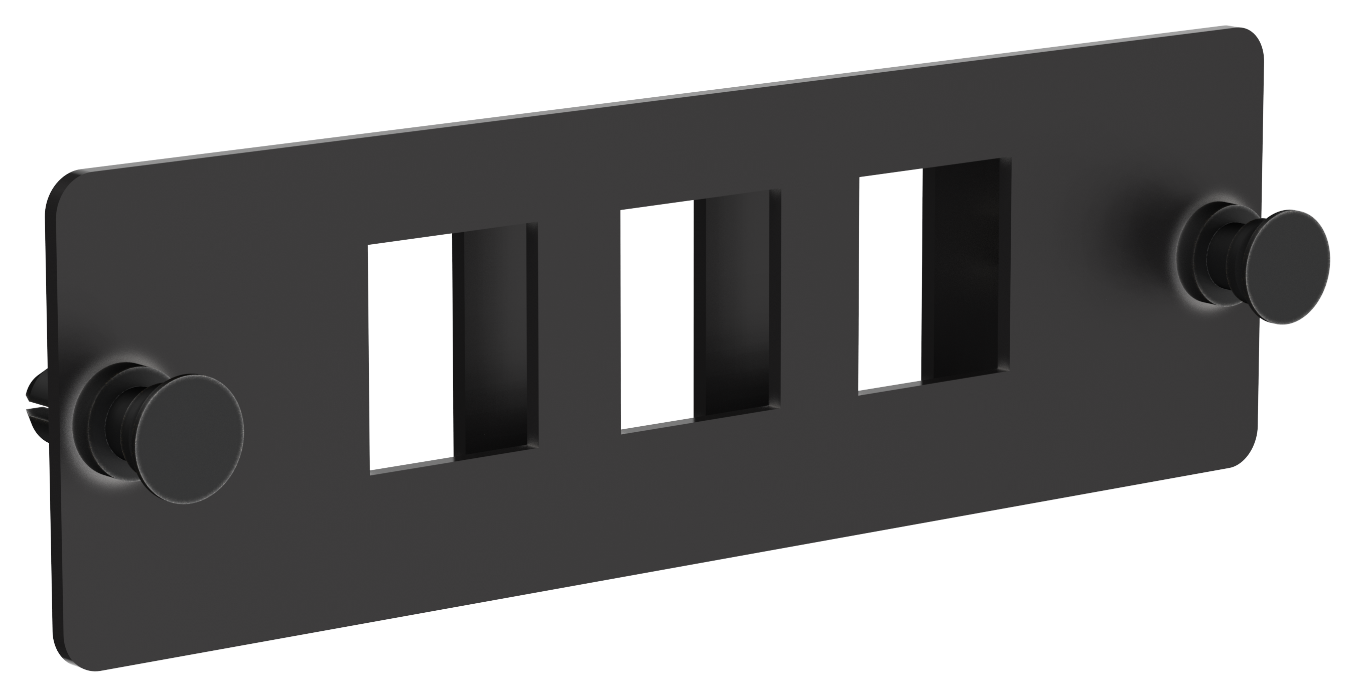 ITK Планка для 3-х Keystone FTP с заземлением черная