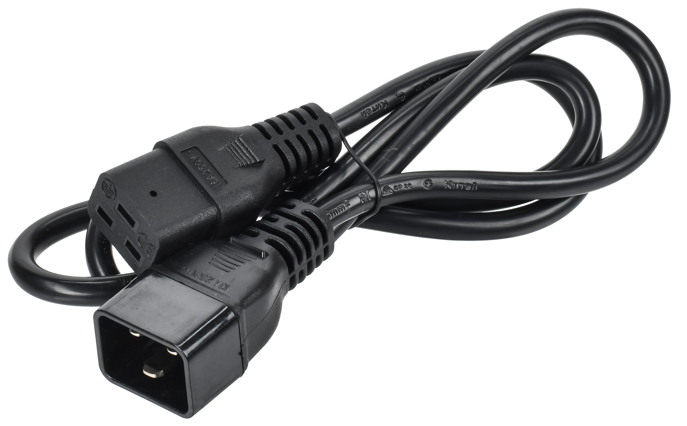 ITK Кабель электропитания PDU 3х1,5мм2 1м с разъёмами С19-C20