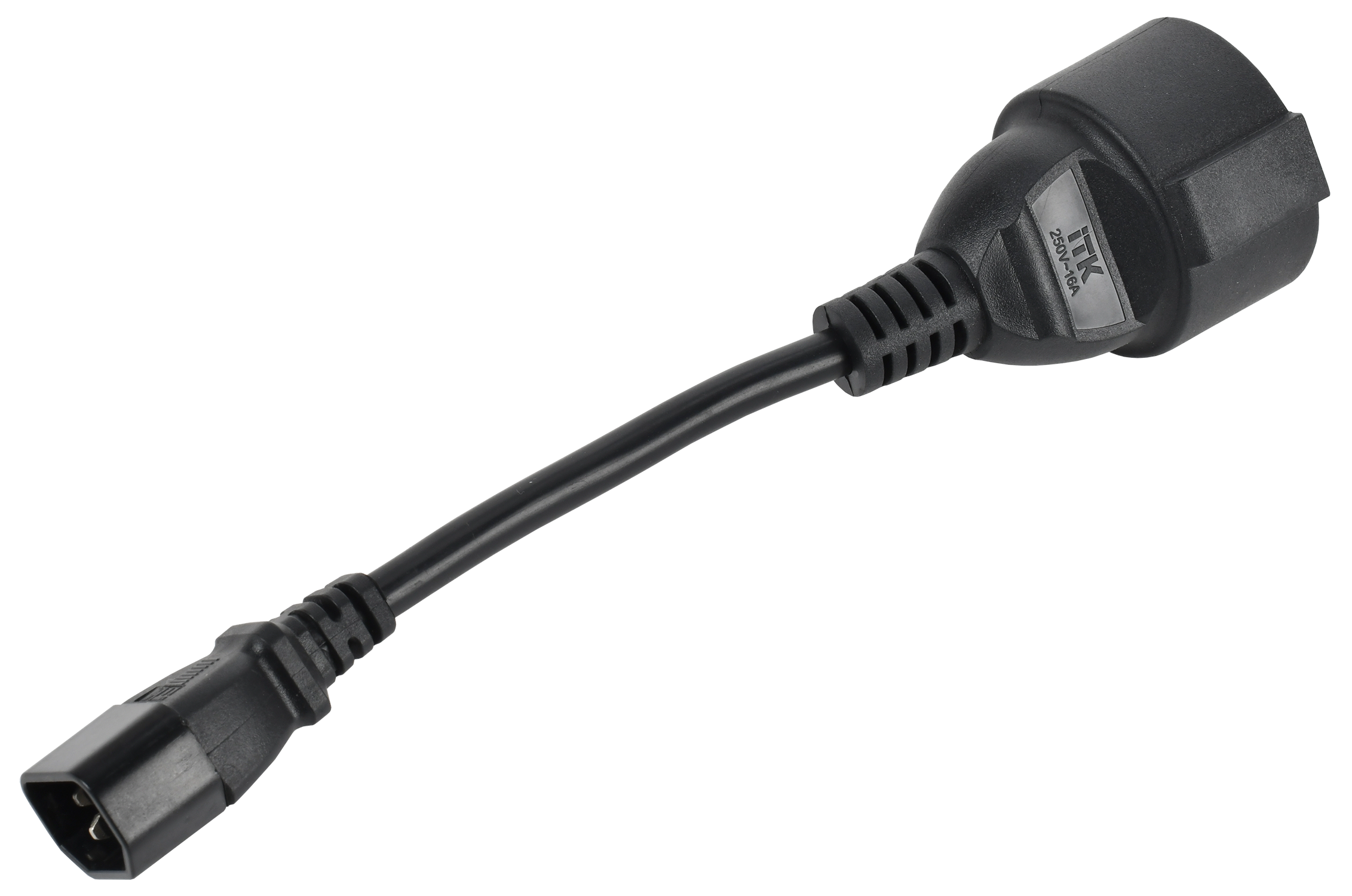 ITK Адаптер PDU сечением 3х1,5 10см с разъёмами C14 и Schuko