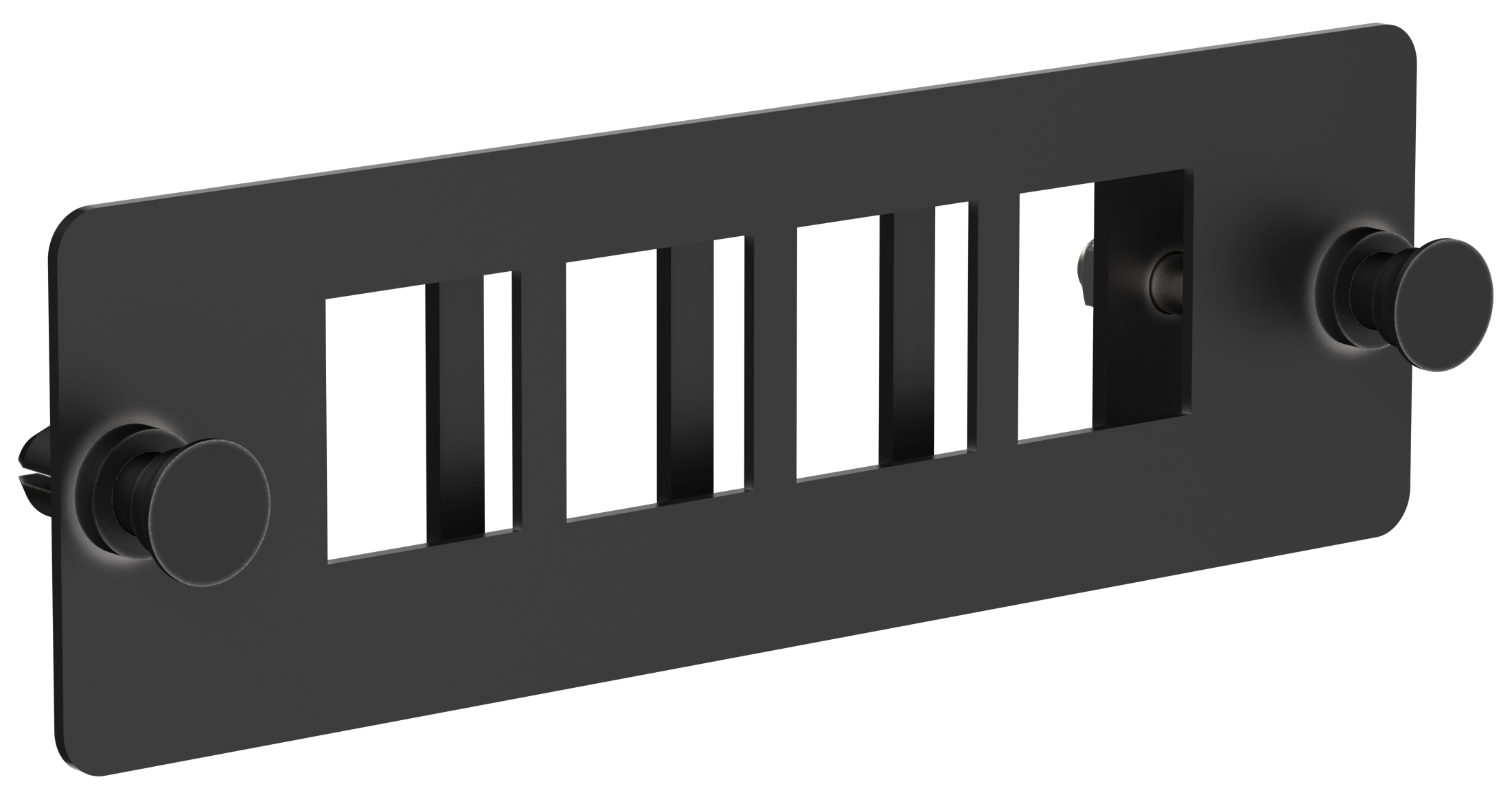 ITK Планка для 4-х Keystone FTP с заземлением черная