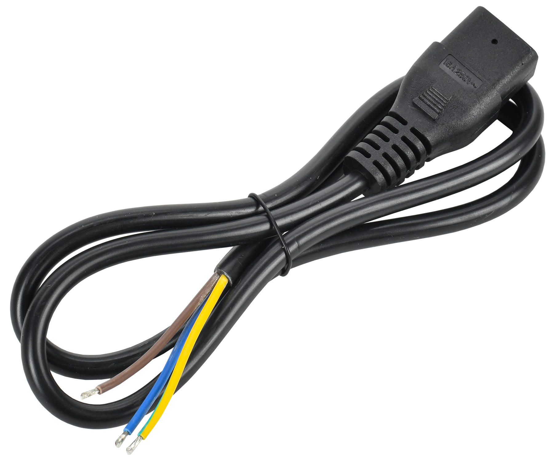 ITK Кабель электропитания PDU сечением 3х1,5 1М с разъёмом C19 и без разъема