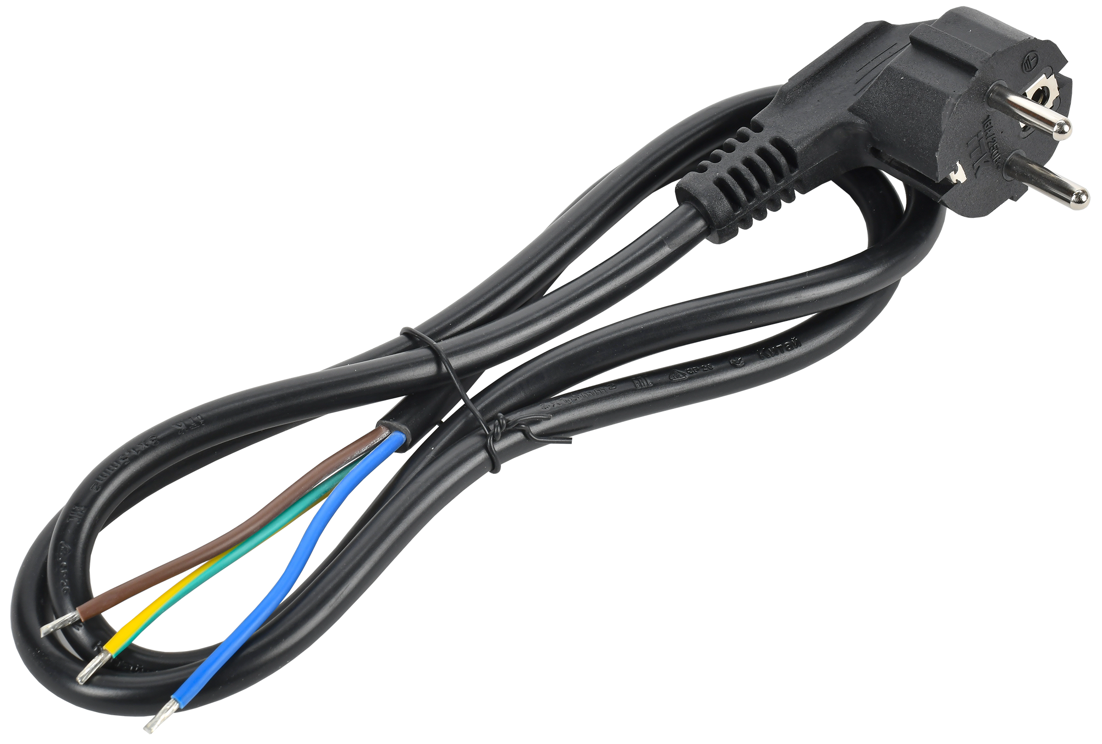 ITK Кабель электропитания PDU сечением 3х1,5 1М с разъёмом Schuko и без разъема