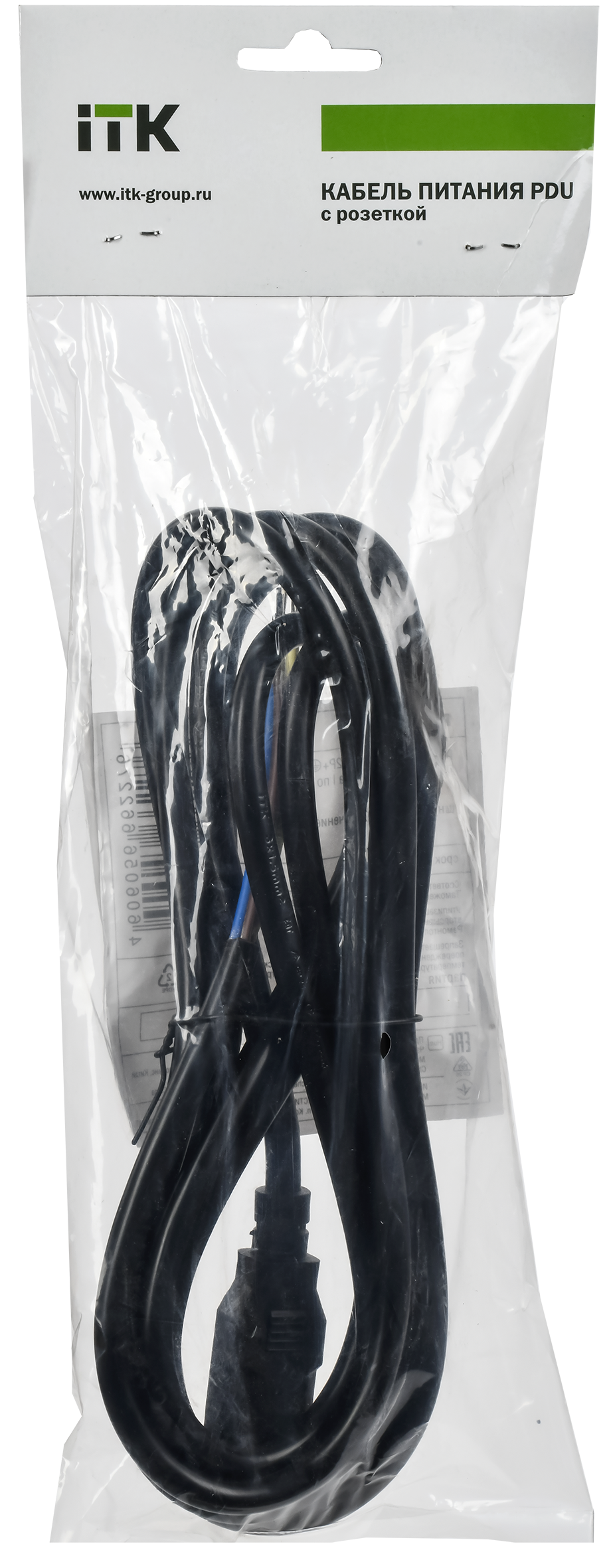 ITK Кабель электропитания PDU 3х1,5 3М с разъёмом С13-б/р