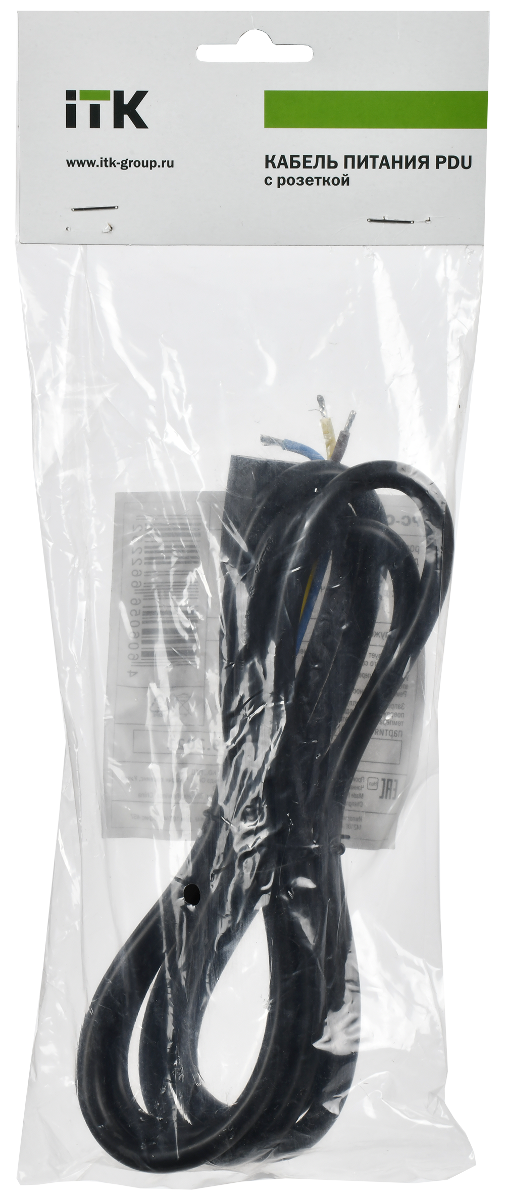 ITK Кабель электропитания PDU 3х1,5 2М с разъёмом С13-б/р