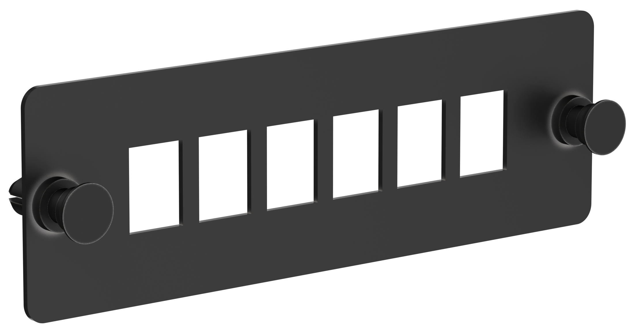 ITK Планка для 6-ти адаптеров оптических SC или LC-Duplex черная