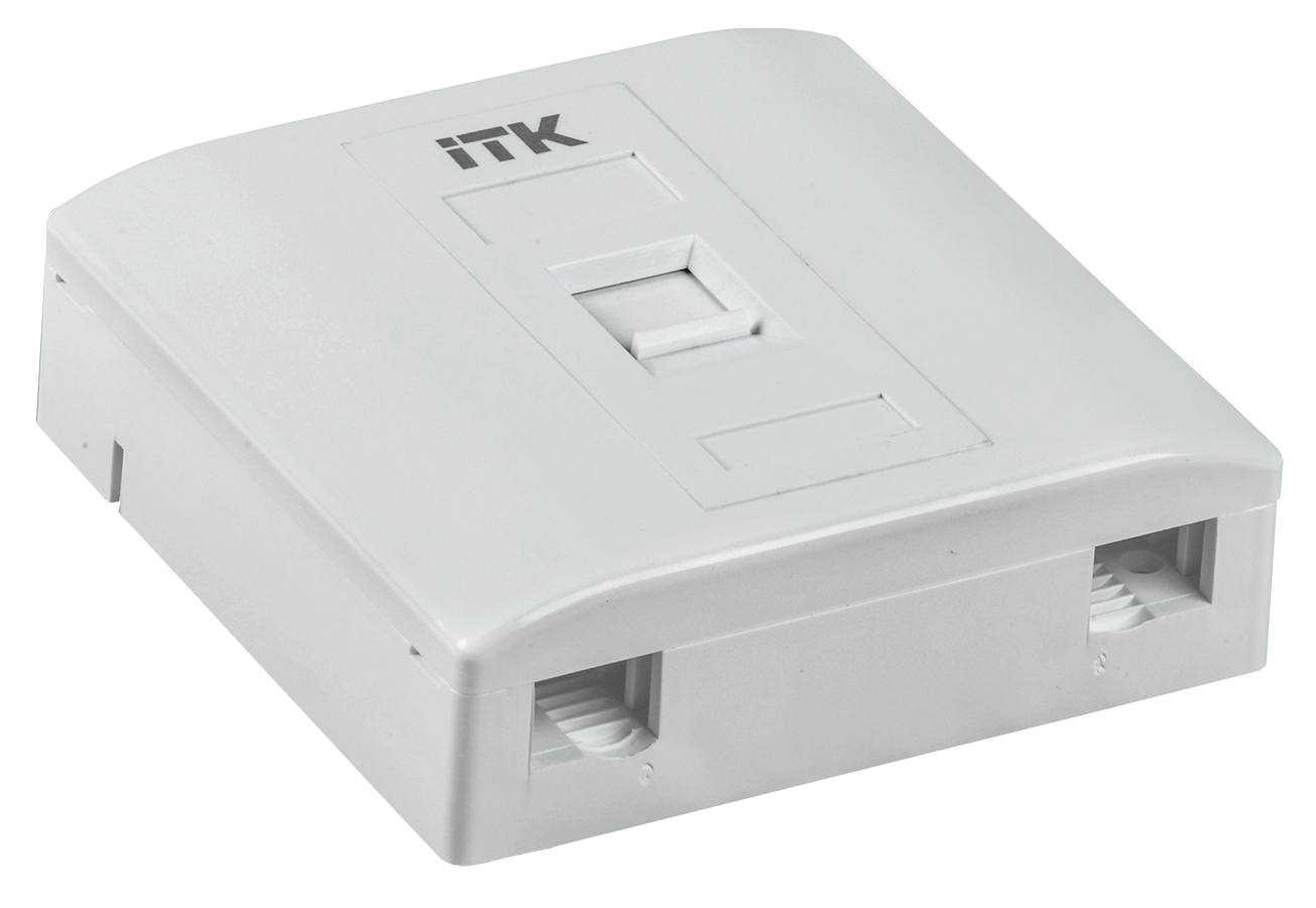 ITK Розетка мультимедиа настенная 2 порта SC/LC и 1 порт KJ