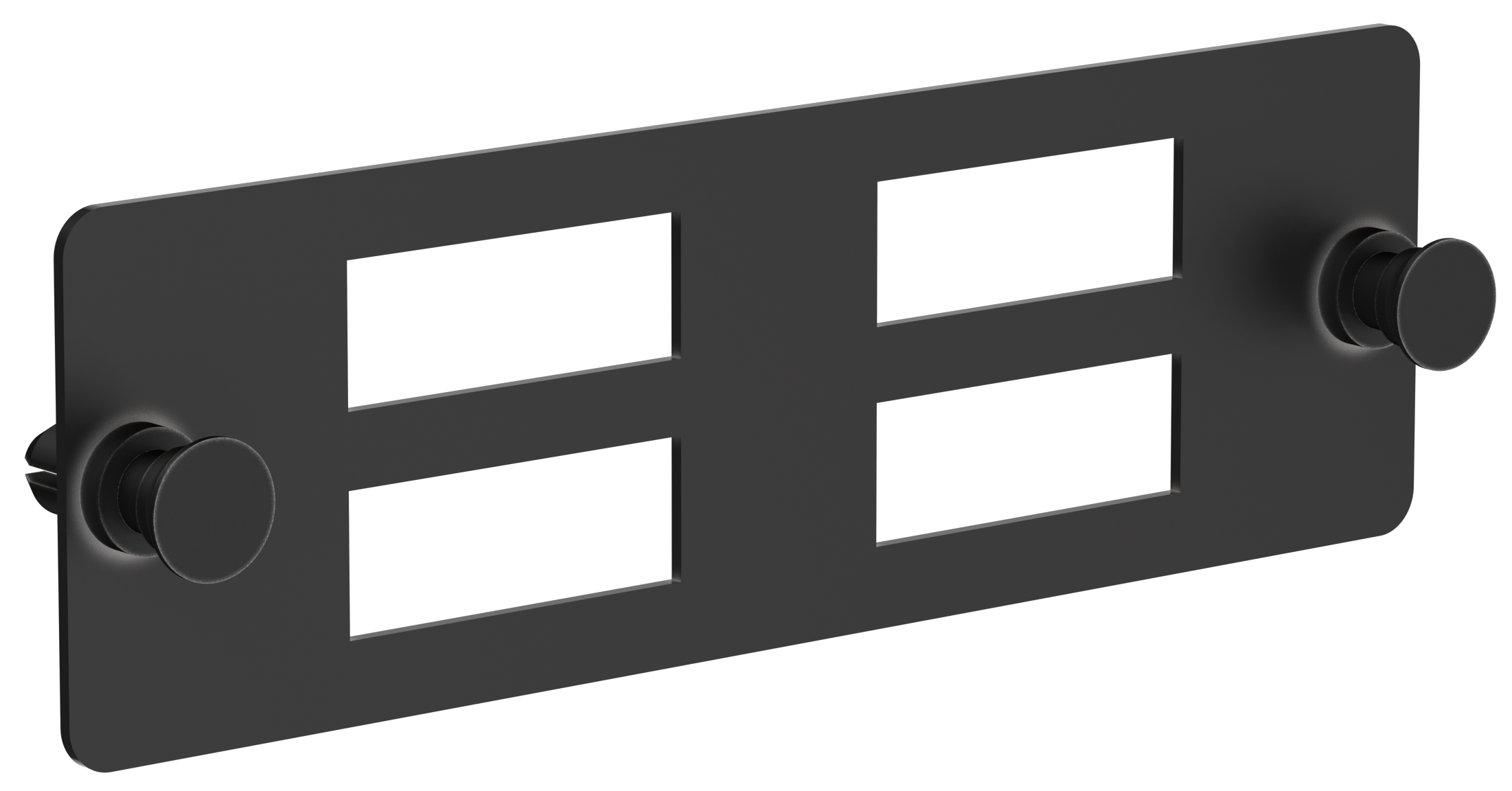 ITK Планка для 4-х адаптеров оптических SC-Duplex черная