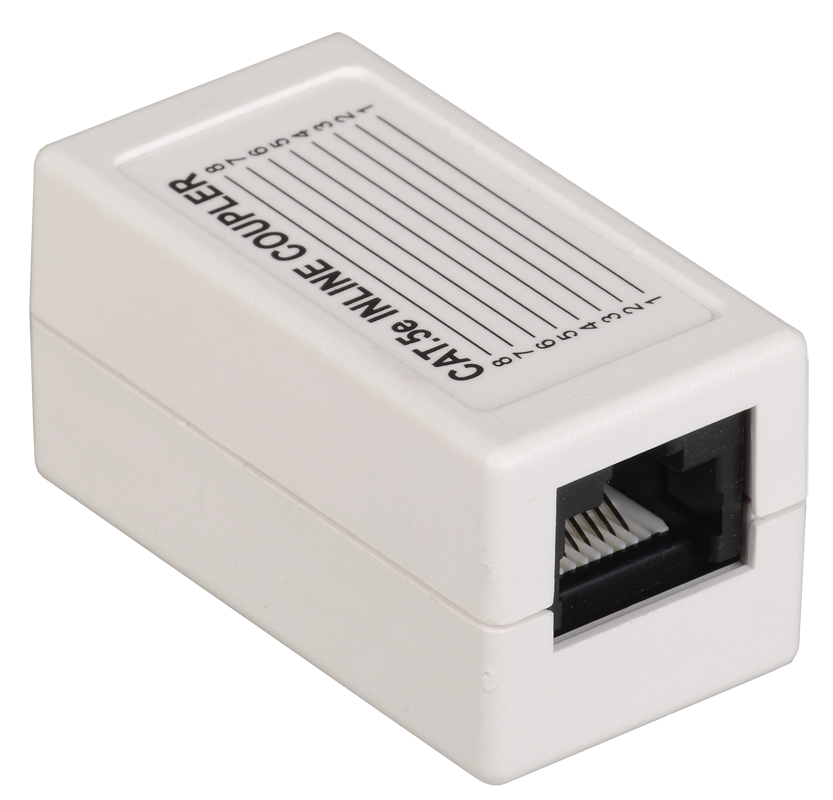 ITK Проходной адаптер кат.5E UTP тип RJ45-RJ45 (8P8C) белый