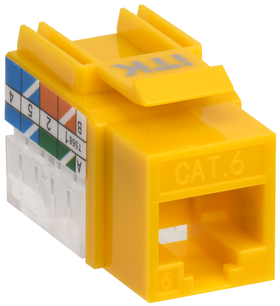 ITK Модуль Keystone Jack кат.6 UTP 110 IDC 90град жёлтый