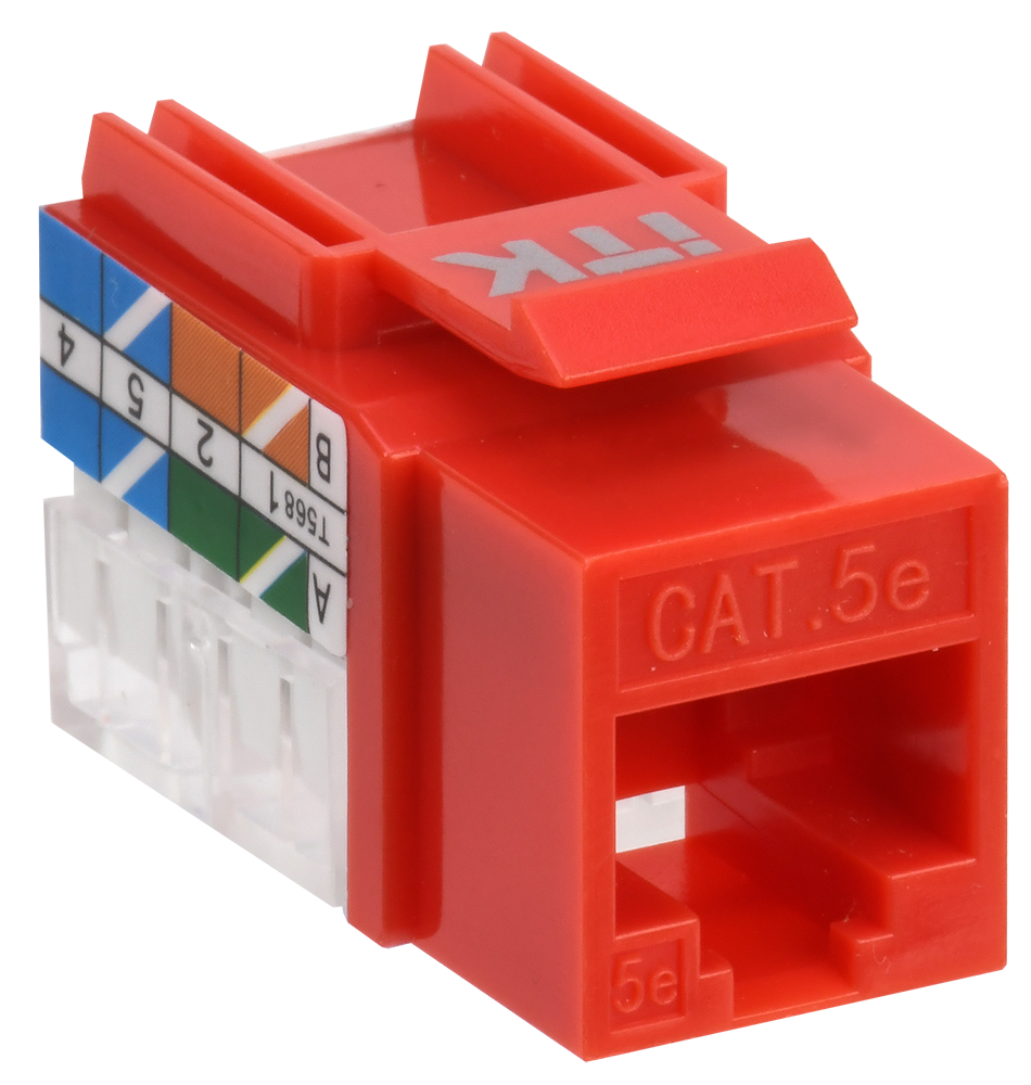 ITK Модуль Keystone Jack кат.5E UTP 110 IDC 90град красный