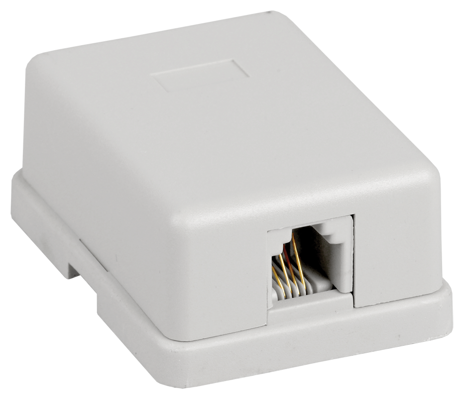 ITK Настенная розетка RJ12 6P4C кат.3 UTP 1-порт белая