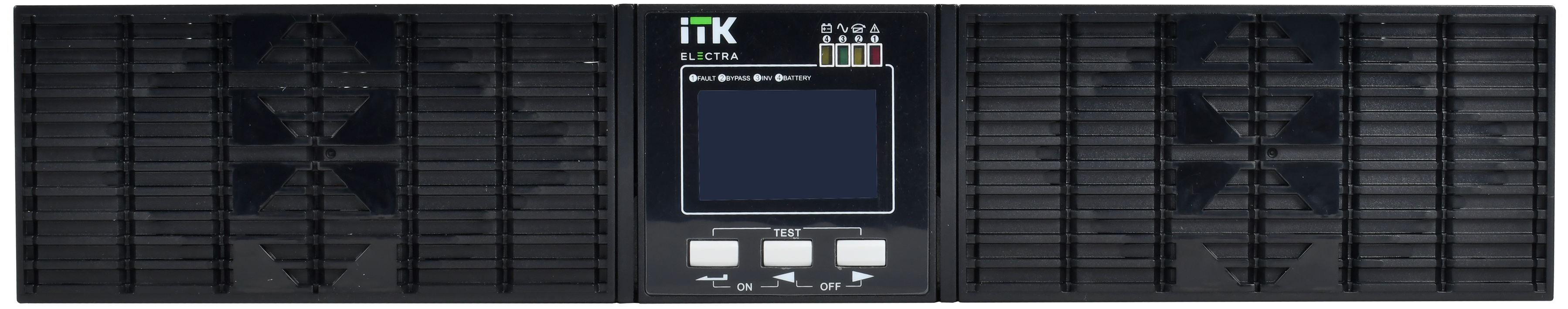 ITK ELECTRA OR ИБП однофазный онлайн 2кВА/2кВт 2U LCD дисплей 48VDC 6xC13 c АКБ 4х9AH USB EPO RS232 SNMP слот Rack/Tower