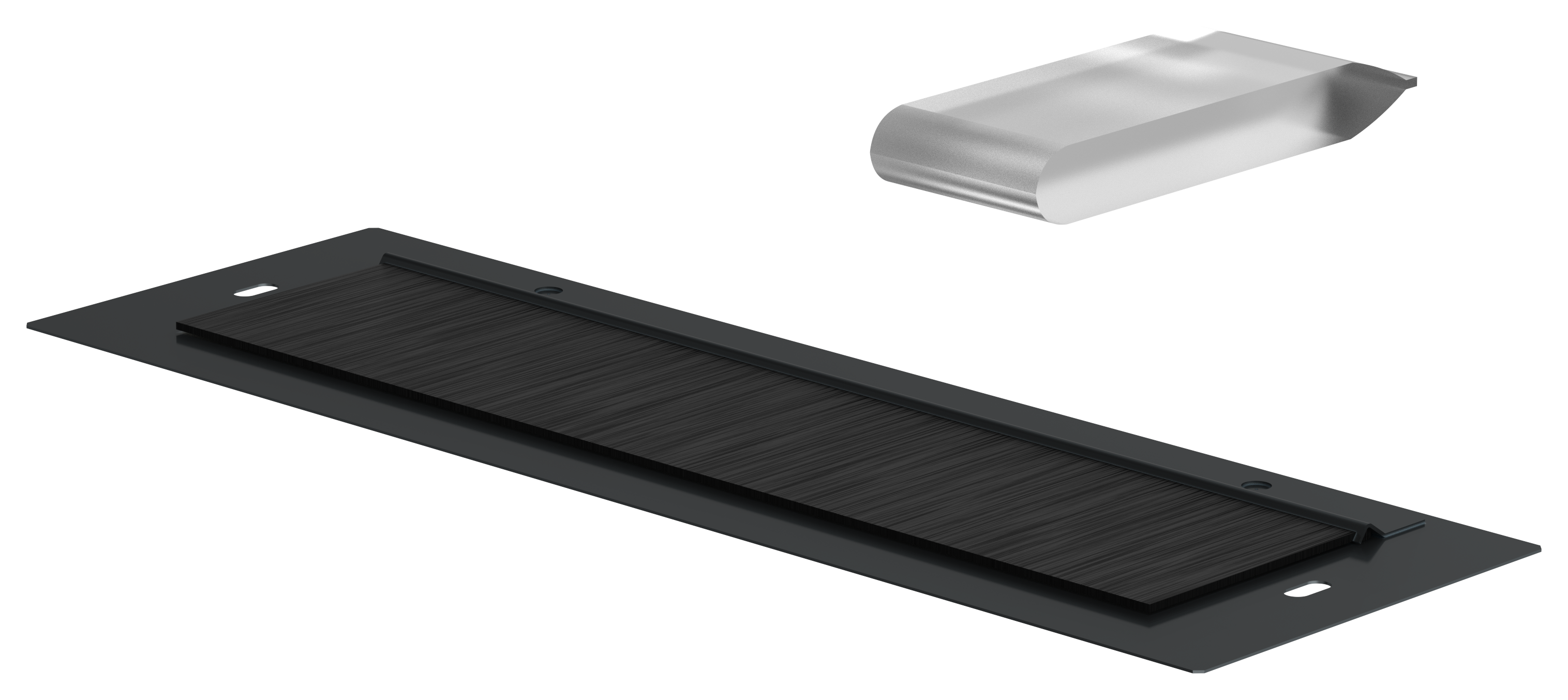 ITK LINEA S Щеточный кабельный ввод черный