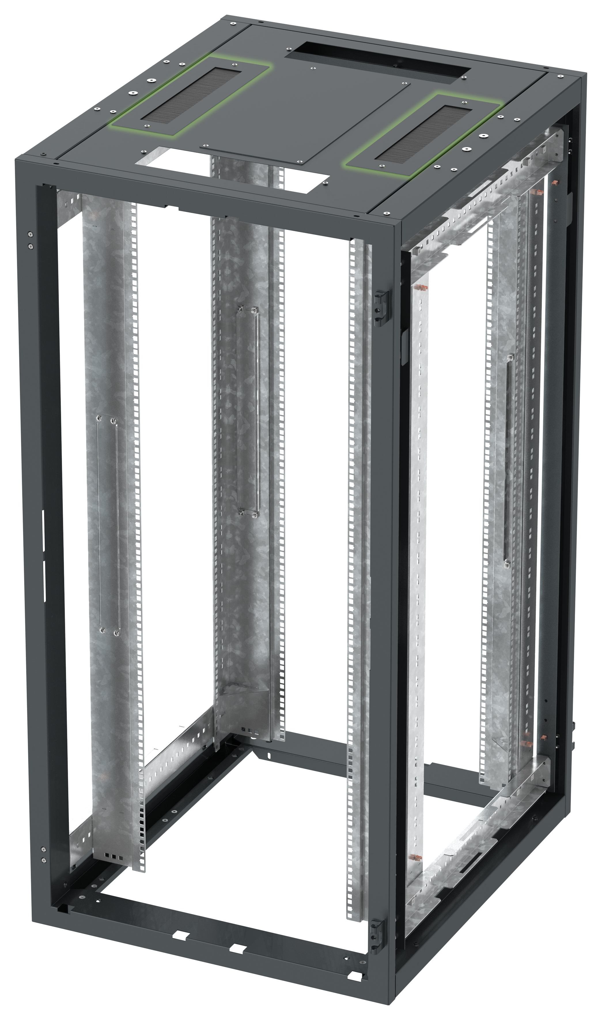 ITK LINEA S Щеточный кабельный ввод черный