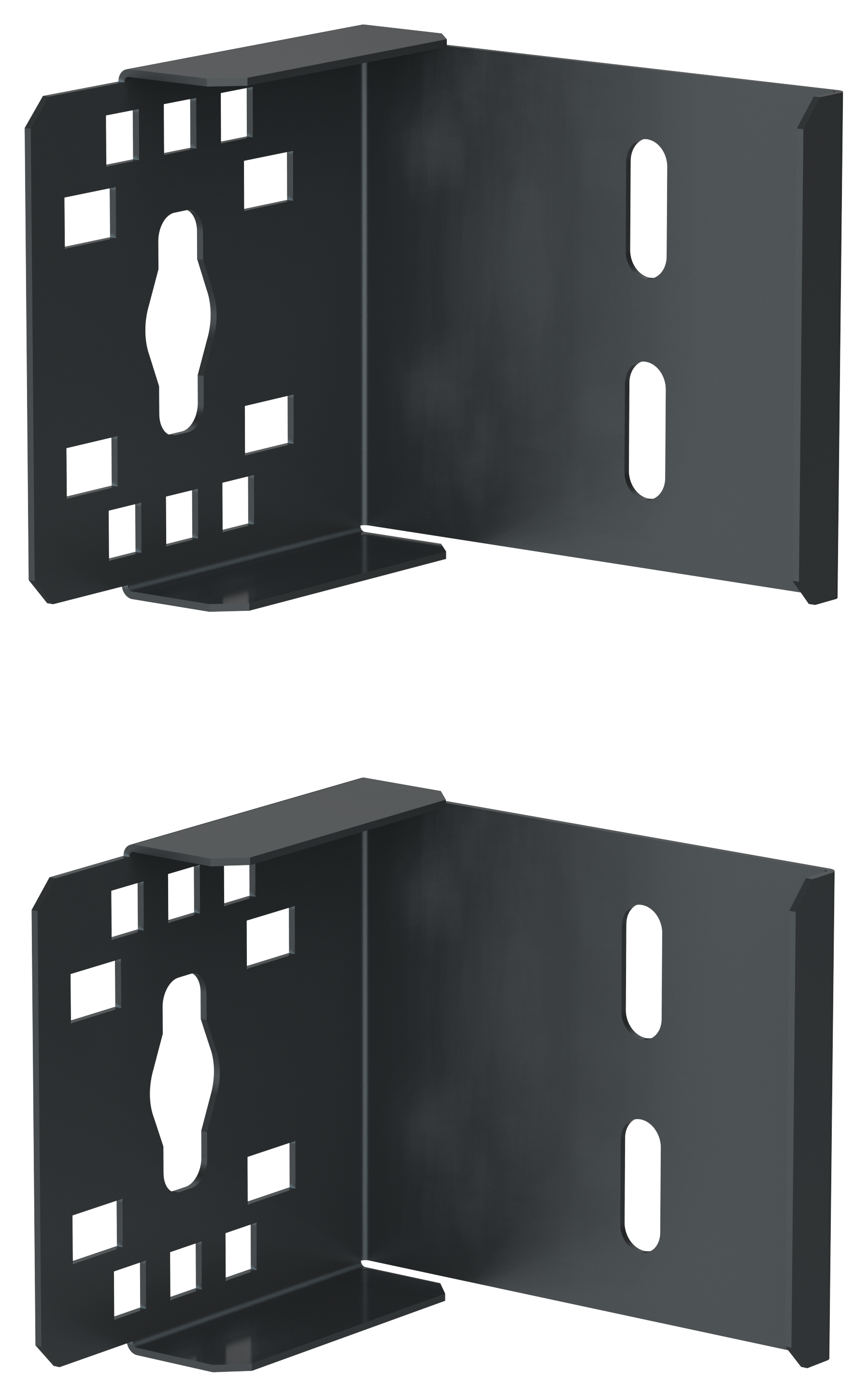 ITK LINEA S Кронштейн для крепления вертикального кабель-оргорганайзера в зоне Zero-U черный (2шт/компл)
