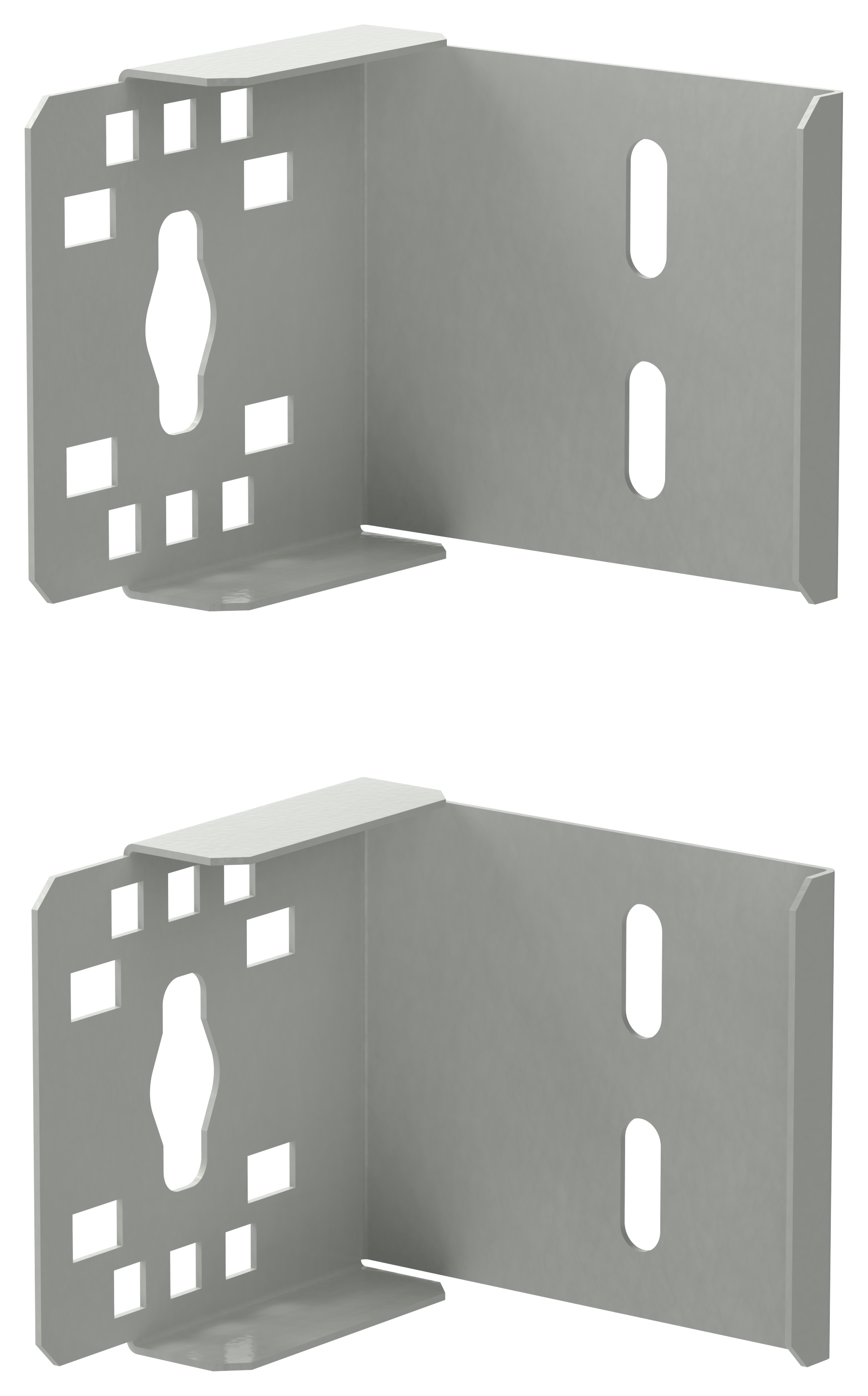 ITK LINEA S Кронштейн для крепления вертикального кабель-оргорганайзера в зоне Zero-U серый (2шт/компл)