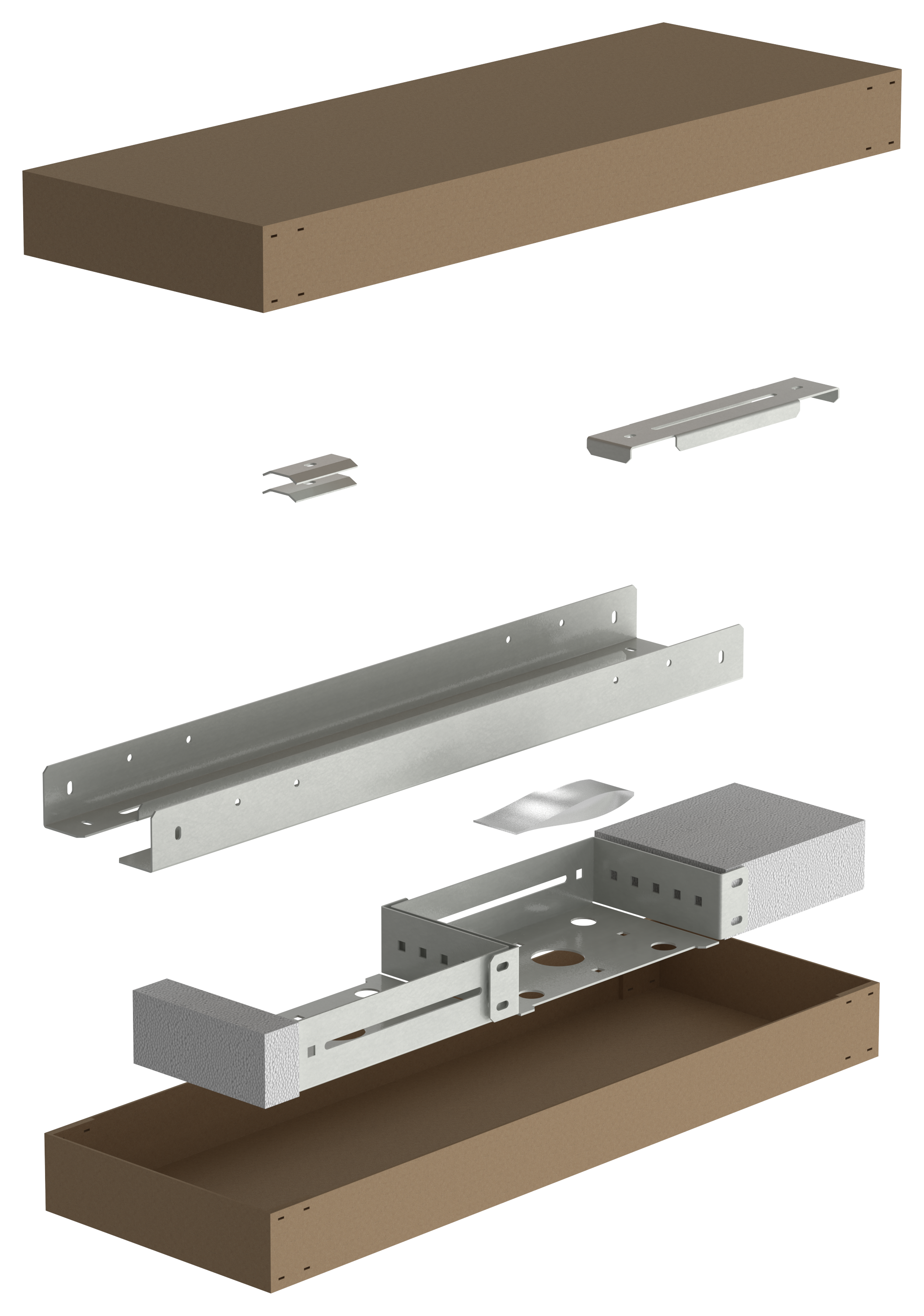 ITK LINEA S Кронштейн для монтажа лотка на шкаф 750мм серый