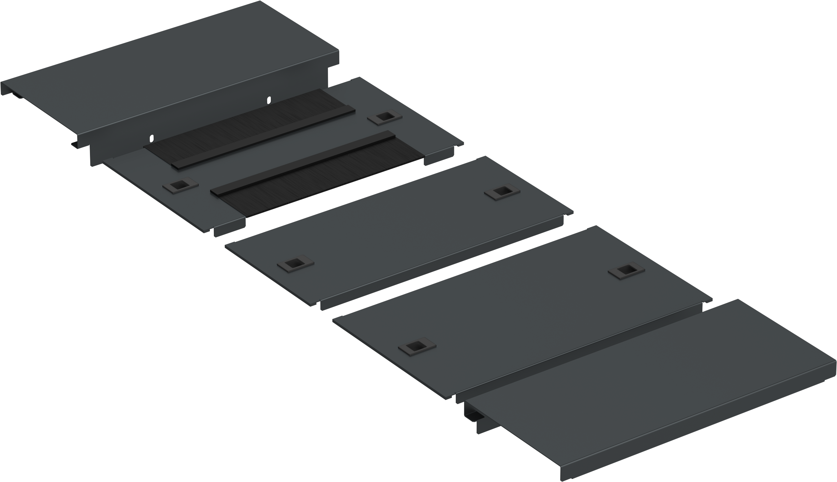 ITK by ZPAS Панель основания шкафа с роликами 600х1200мм черная РФ