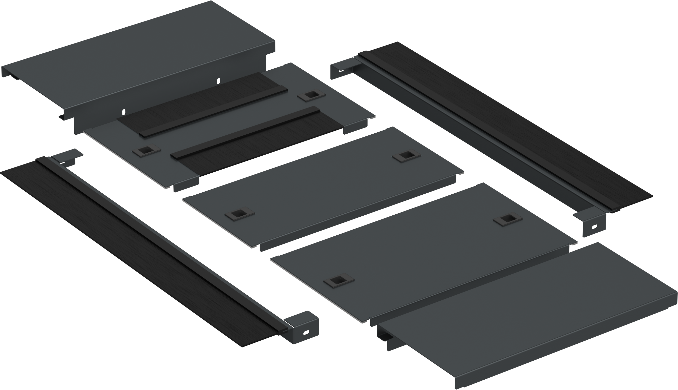 ITK by ZPAS Панель основания шкафа с роликами 800х1000мм черная РФ