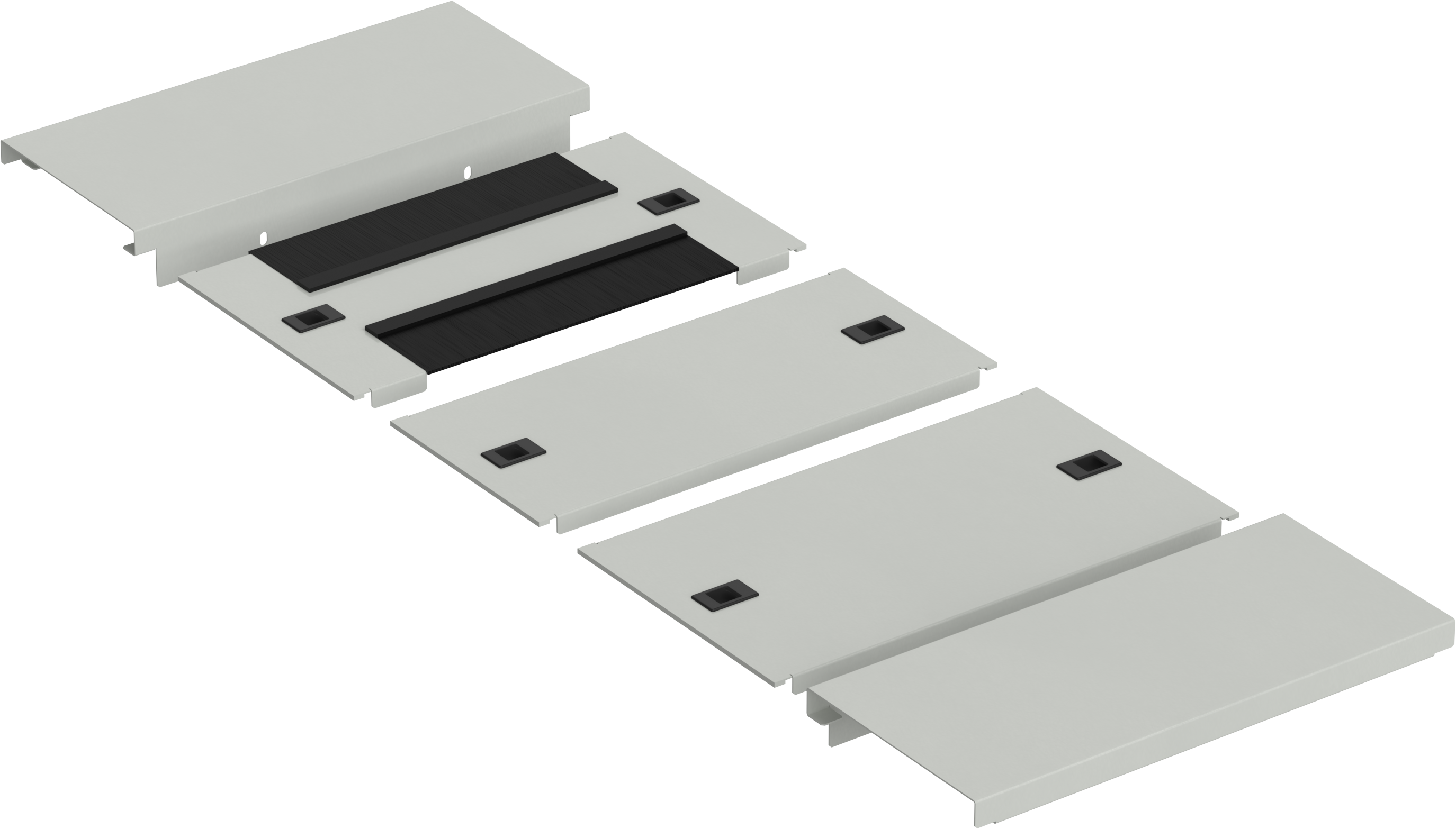 ITK by ZPAS Панель основания шкафа с роликами 600х1200мм серая РФ