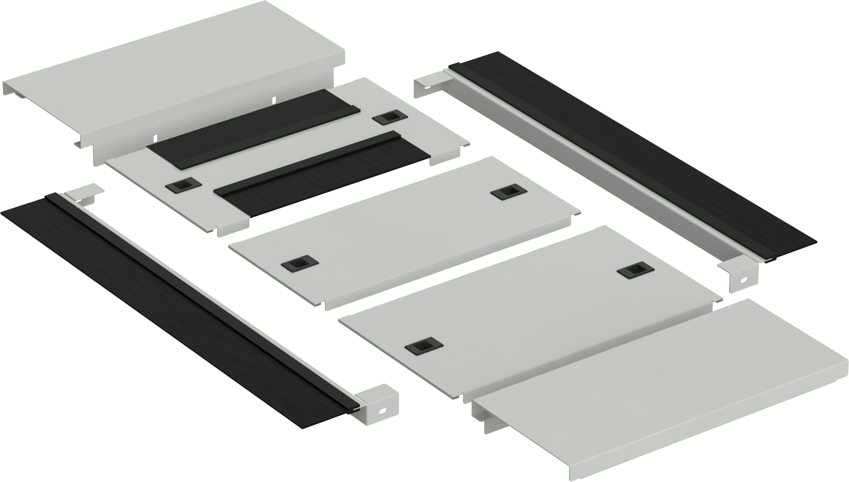 ITK by ZPAS Панель основания шкафа с роликами 800х1000мм серая РФ