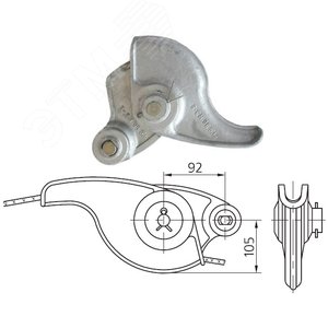 Зажим натяжной заклинивающий НЗ-2-7