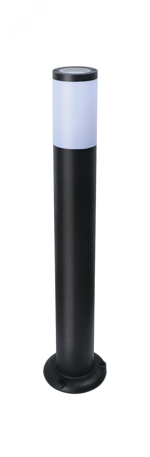 Светильник садово-парковый ландшафтный НТУ E27 без ламп корпус нерж. cталь поликарбонат черный столб круг 0.9м -40..+40 град.C IP44