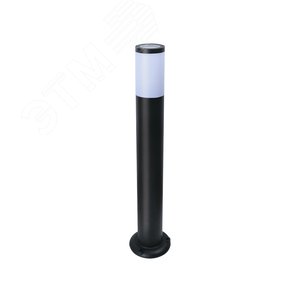 Светильник садово-парковый ландшафтный НТУ E27 без ламп корпус нерж. cталь поликарбонат черный столб круг 0.9м -40..+40 град.C IP44