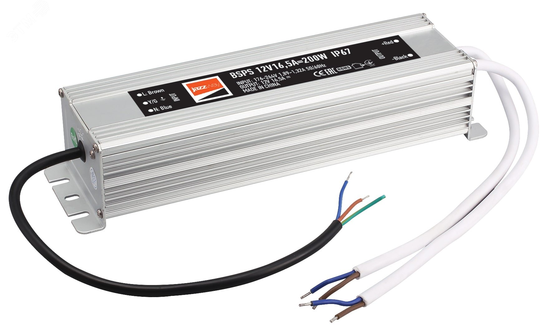 Драйвер BSPS 12V 16.5A 200W влагозащищенный IP67