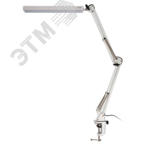 Светильник настольный TBL-03 12Вт USB на струбцине белый