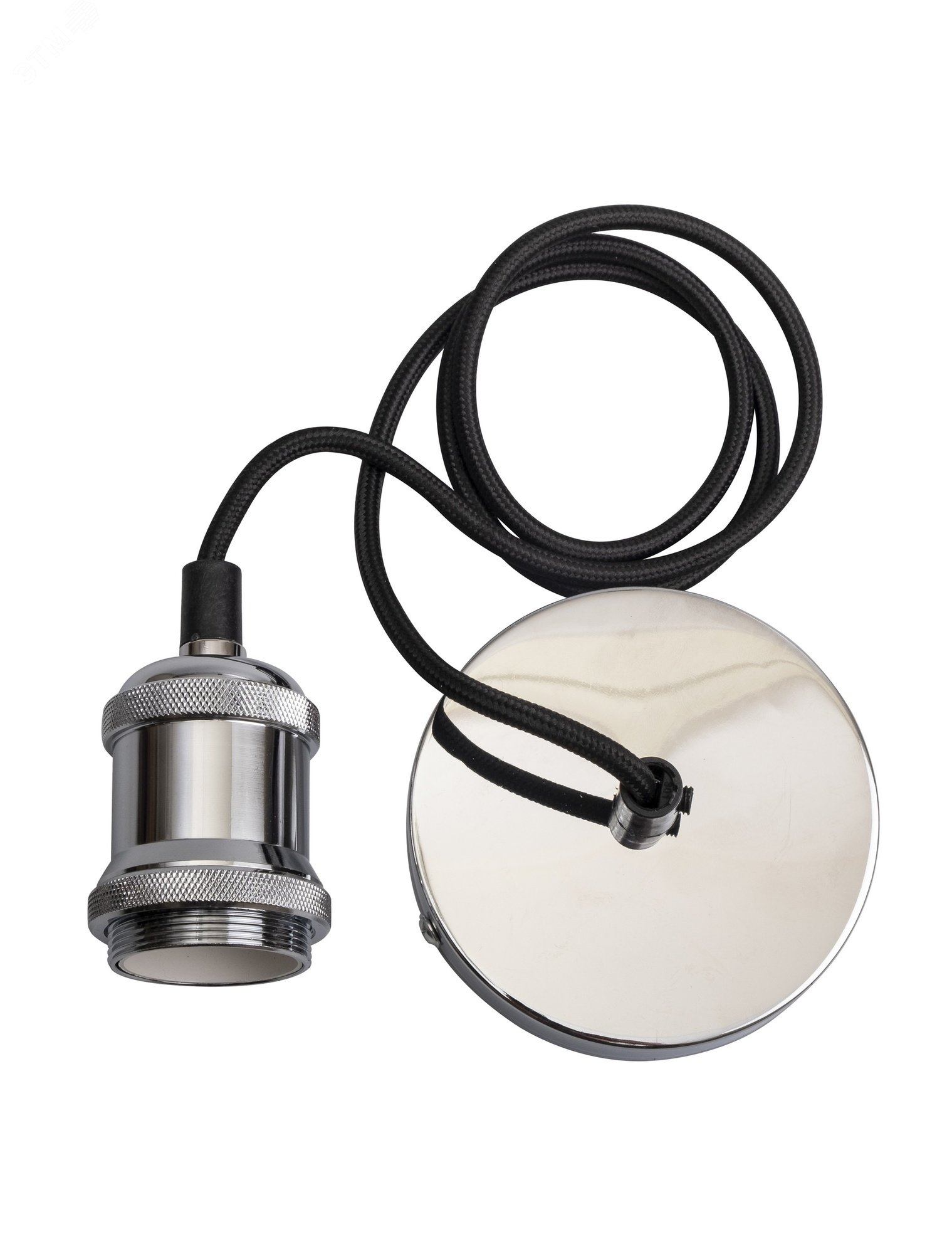 Патрон декоративный RETRO, провод 1м Е27 хром Jazzway