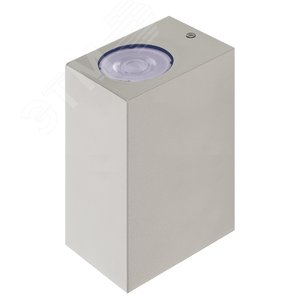 Светильник фасадный ДБУ GU10 без ламп корпус поликарбонат серый квадрат двухсторонний IP65