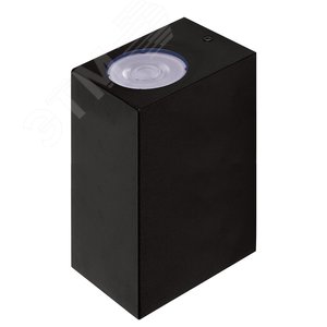 Светильник фасадный ДБУ GU10 без ламп корпус поликарбонат черный квадрат двухсторонний IP65 Jazzway