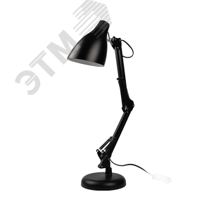 Светильник настольный TBL-02 Е27 на струбцине утяжеленная подставка черный ФАZА