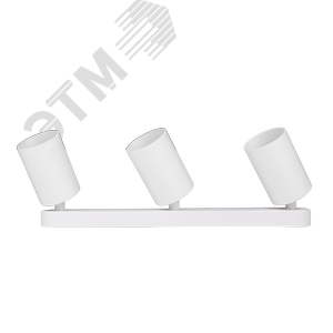 Светильник светодиодный ДПО 3xGU10 без ламп круглый белый корпус Jazzway