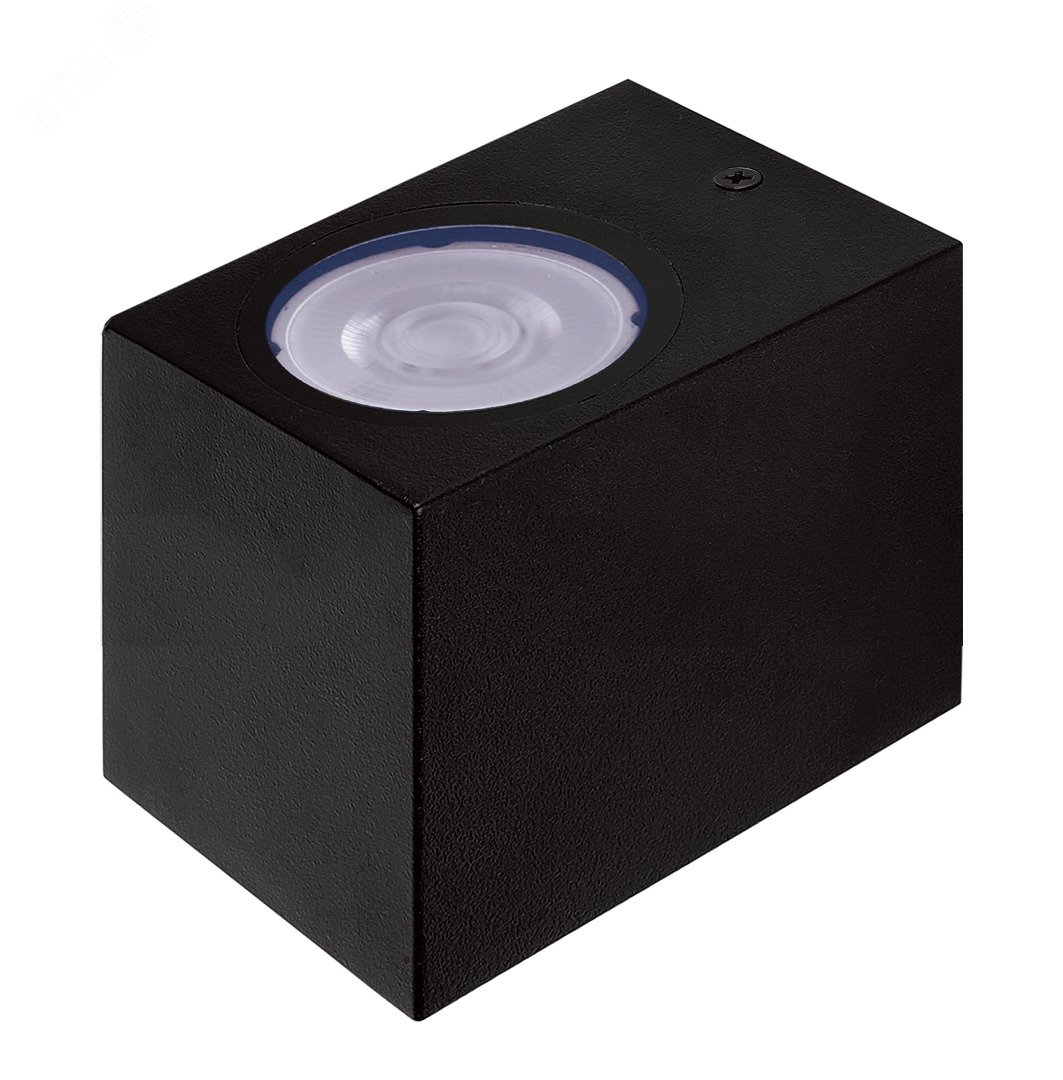 Светильник фасадный ДБУ GU10 без ламп корпус поликарбонат черный квадрат односторонний IP65
