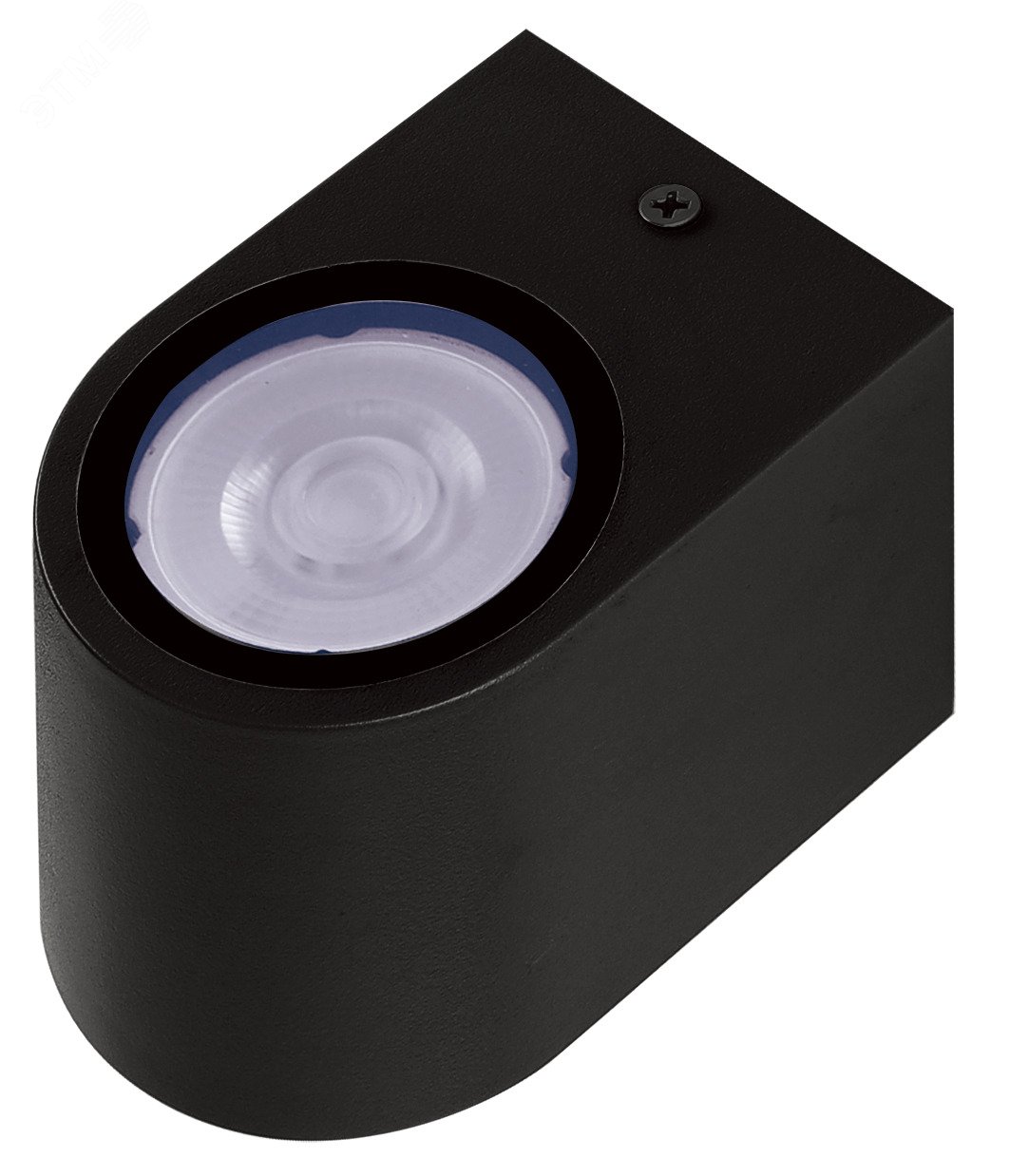 Светильник фасадный ДБУ GU10 без ламп корпус поликарбонат черный полуовал односторонний IP65 Jazzway