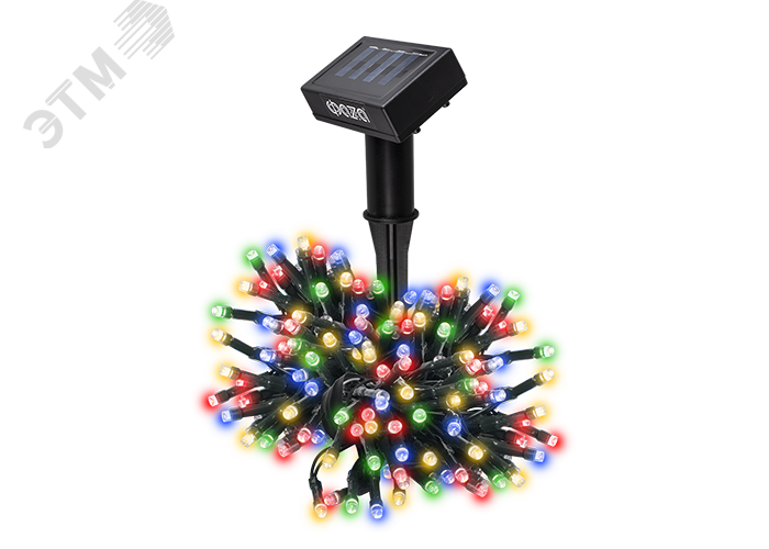 Солнечная светодиодная гирлянда SLR-G01-100M мультицв., 100 LED ФАZА