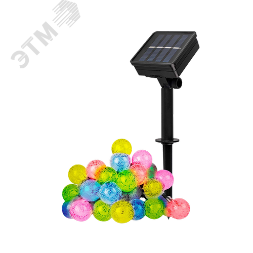 Солнечная светодиодная гирлянда SLR-G05-30M шарики, мультицв