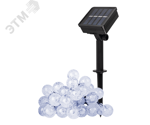 Солнечная светодиодная гирлянда SLR-G05-30W шарики, хол. бел. ФАZА