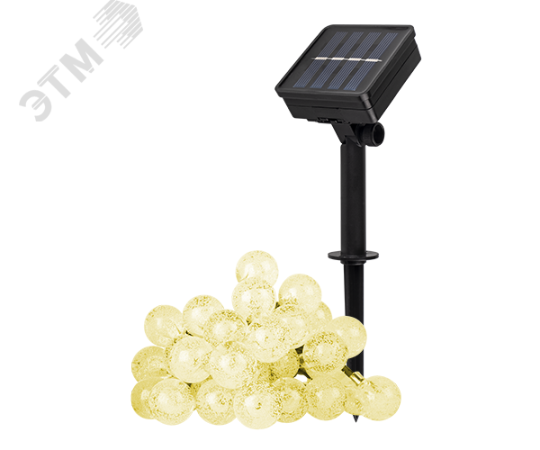 Солнечная светодиодная гирлянда SLR-G05-30Y шарики, желт.