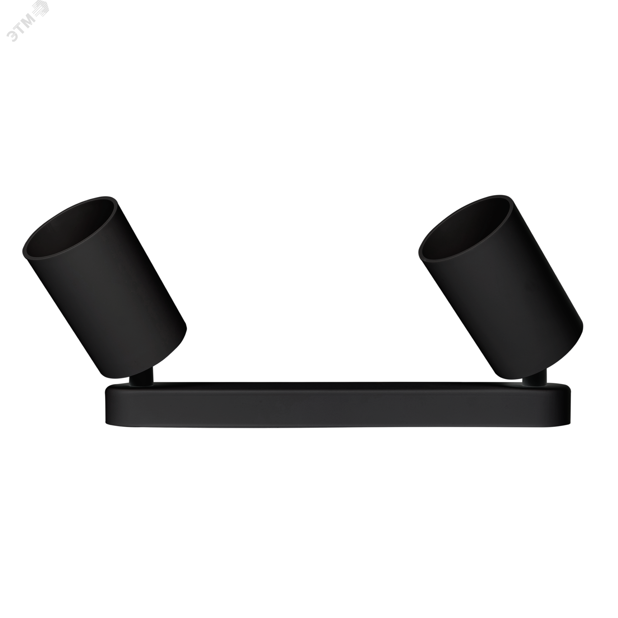 Светильник светодиодный ДПО 2xGU10 без ламп круглый черный корпус Jazzway