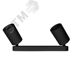 Светильник светодиодный ДПО 2xGU10 без ламп круглый черный корпус Jazzway