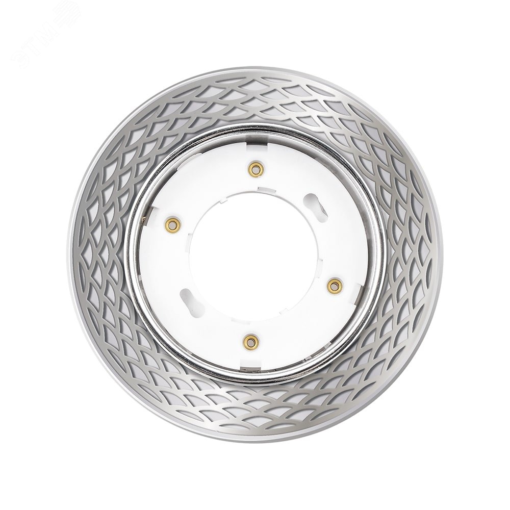 Светильник светодиодный ДВО-15W встраиваемый под лампу GX53 декоративный с доп. подсветкой MN21 хром без лампы