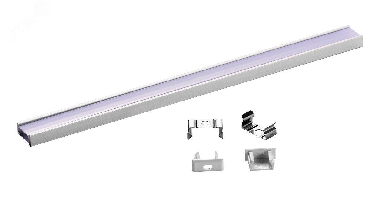 Профиль PAL 1507 накладной (2м) анодированный для светодиодной ленты