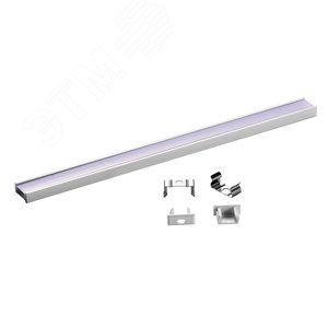 Профиль PAL 1507 накладной (2м) анодированный для светодиодной ленты