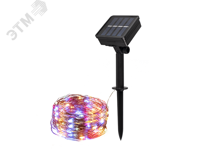 Солнечная светодиодная гирлянда SLR-G03-100M нить, мультицв., 100 LED ФАZА