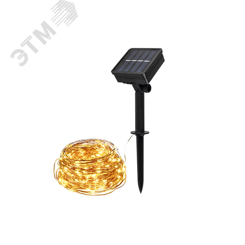 Солнечная светодиодная гирлянда SLR-G03-100Y нить, желт. 100 LED