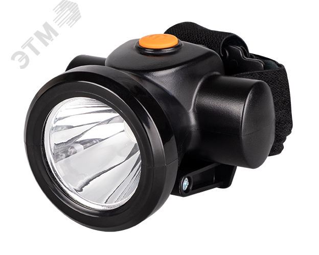 Фонарь налобный 3Вт 130Лм ABS-пластик нейлон 2 режима работы 4 часа работы в ярком режиме заряд адаптер 220В в комплекте IP54