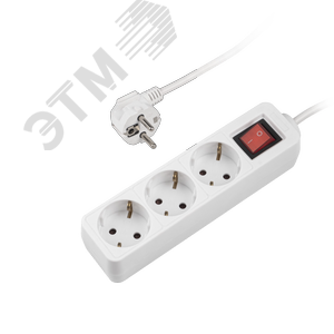 Удлинитель бытовой ФАZА FTS-05-300 (5 х 3,0) с заземлением и выключателем